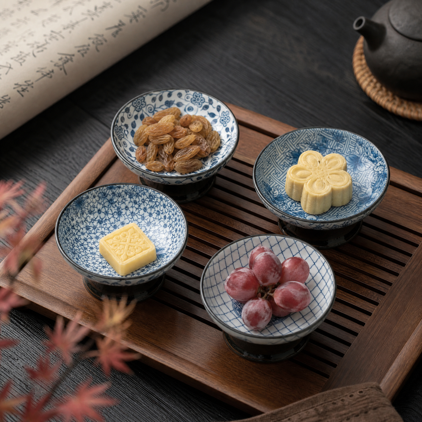 Blue & White Porcelain Serving Tray