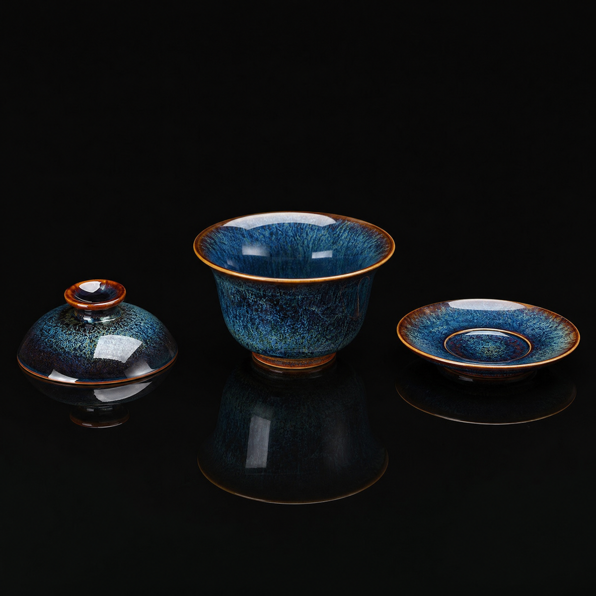 Tenmoku Glaze Gaiwan, 140ml