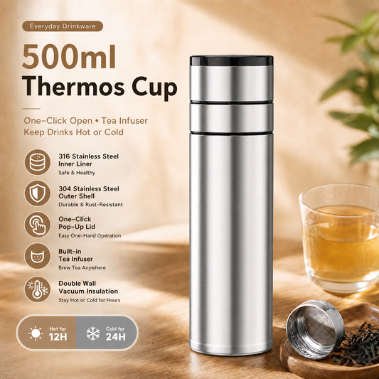 316 Stainless Steel Tea Thermos, 500ml