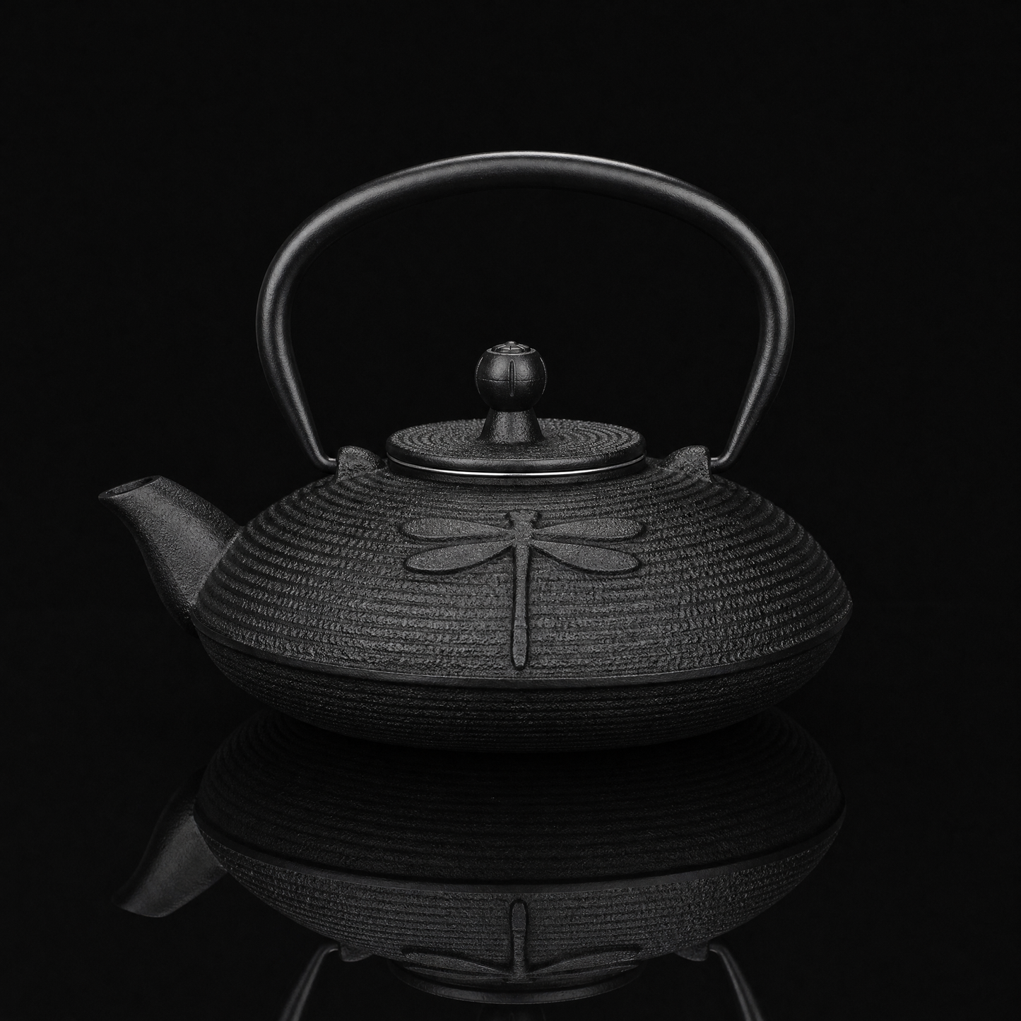 Handmade Dragonfly Cast Iron Kettle