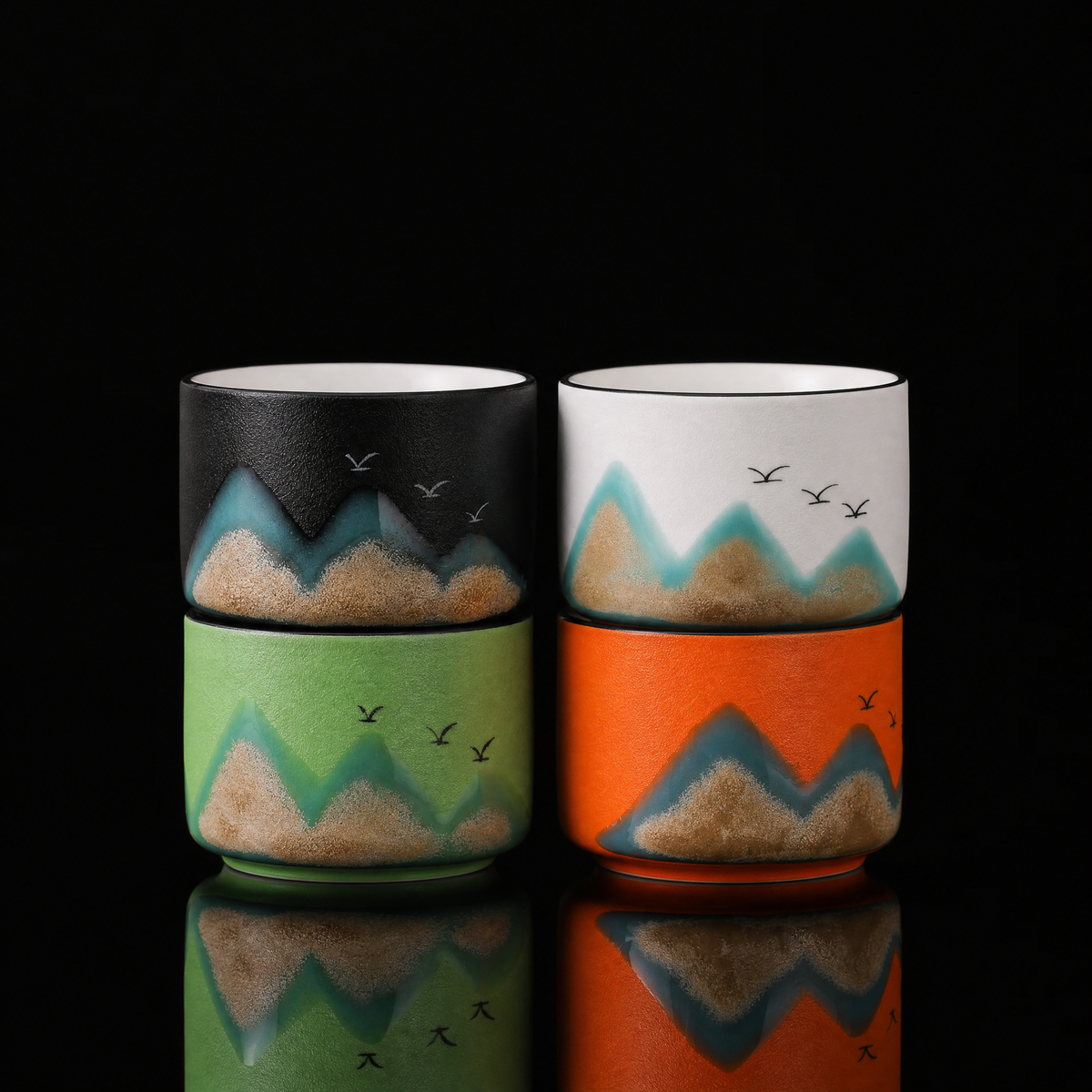 China-Chic Pottery Tea Set for 4, Gift Box
