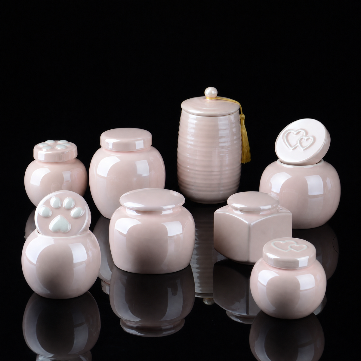 Pearlescent Porcelain Tea Caddy, 170ml