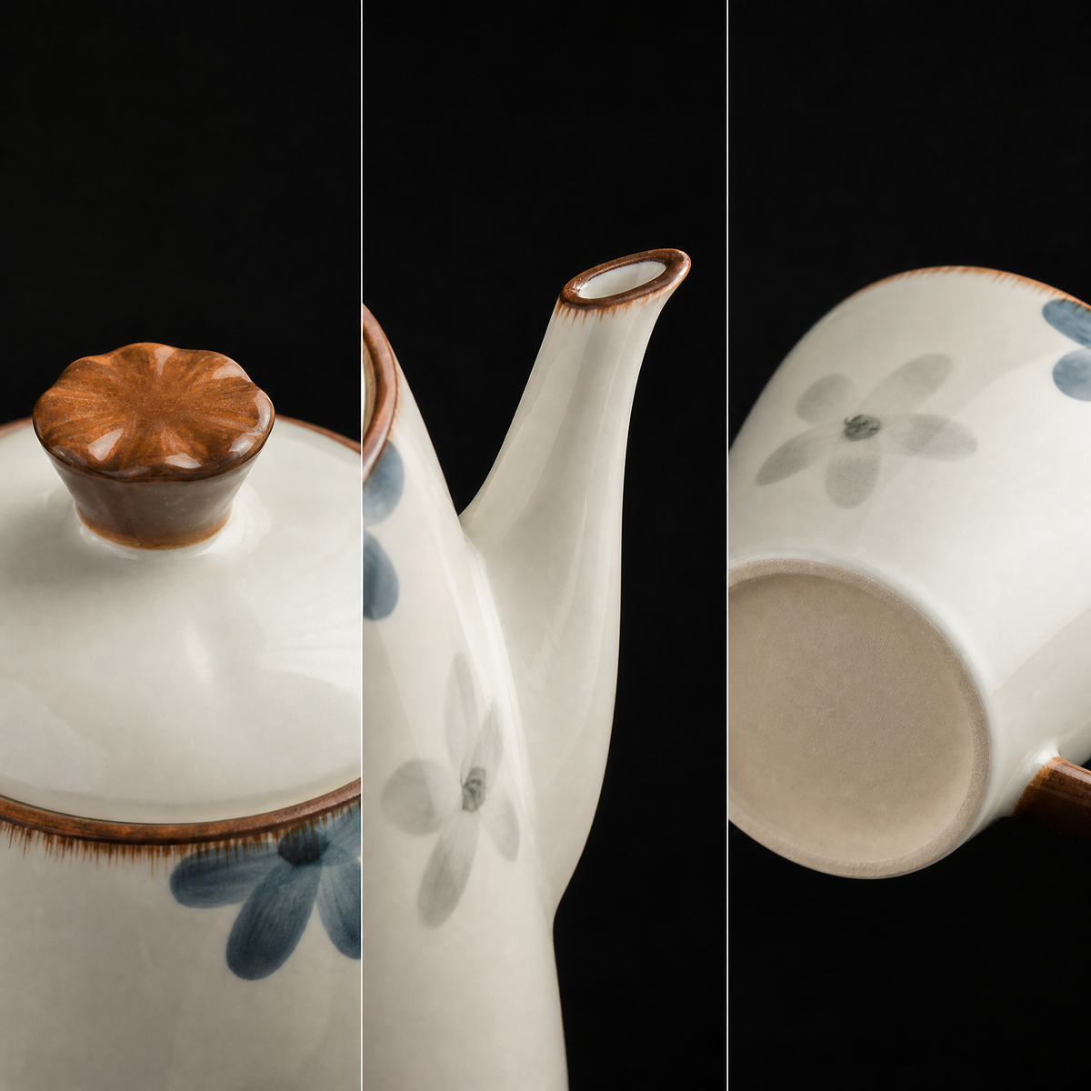 Hand-Painted Ink-Wash Ceramic Water Set
