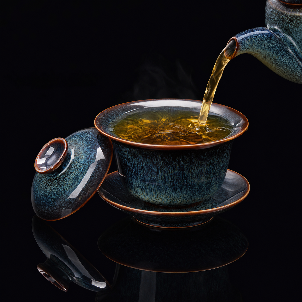 Tenmoku Glaze Gaiwan, 140ml