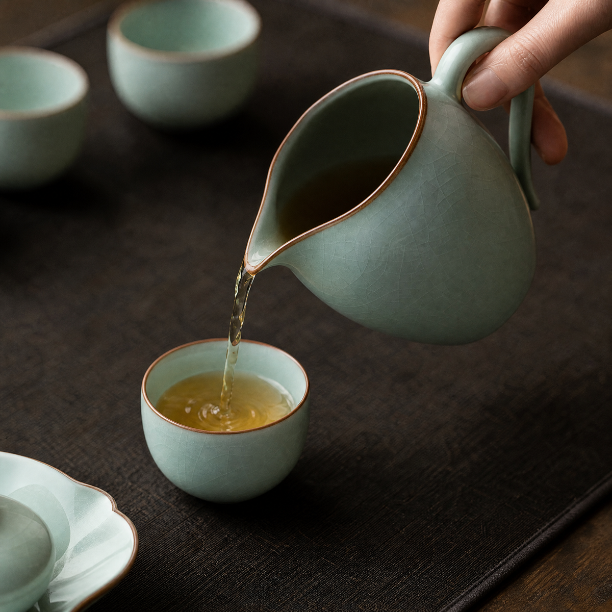 Ru-Style Crackle Tea Pitcher (Gong Dao Bei)