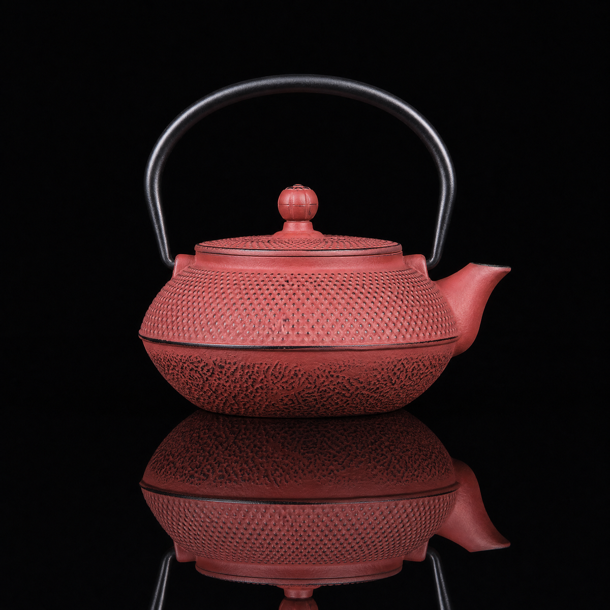 Solid Color Cast Iron Kettle, 0.9L
