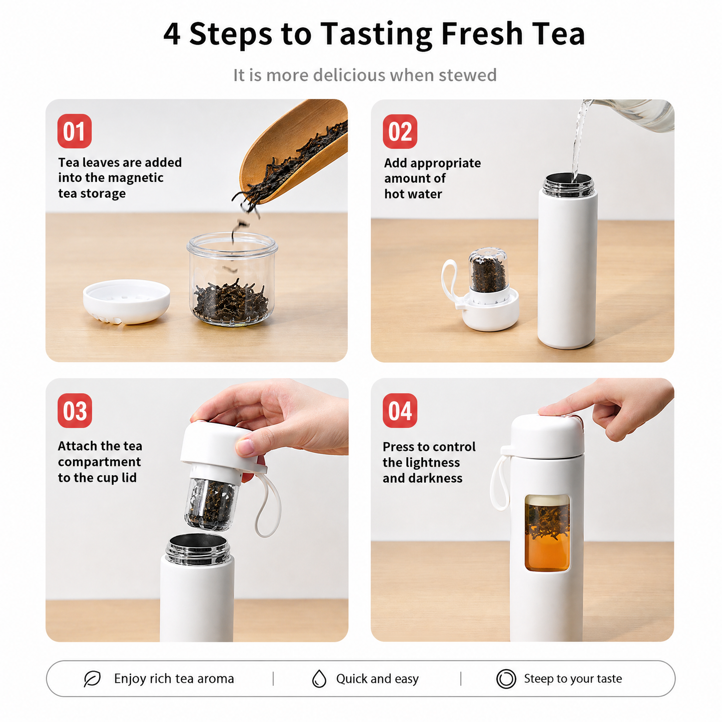 Magnetic Tea Infuser Thermos, 420ml