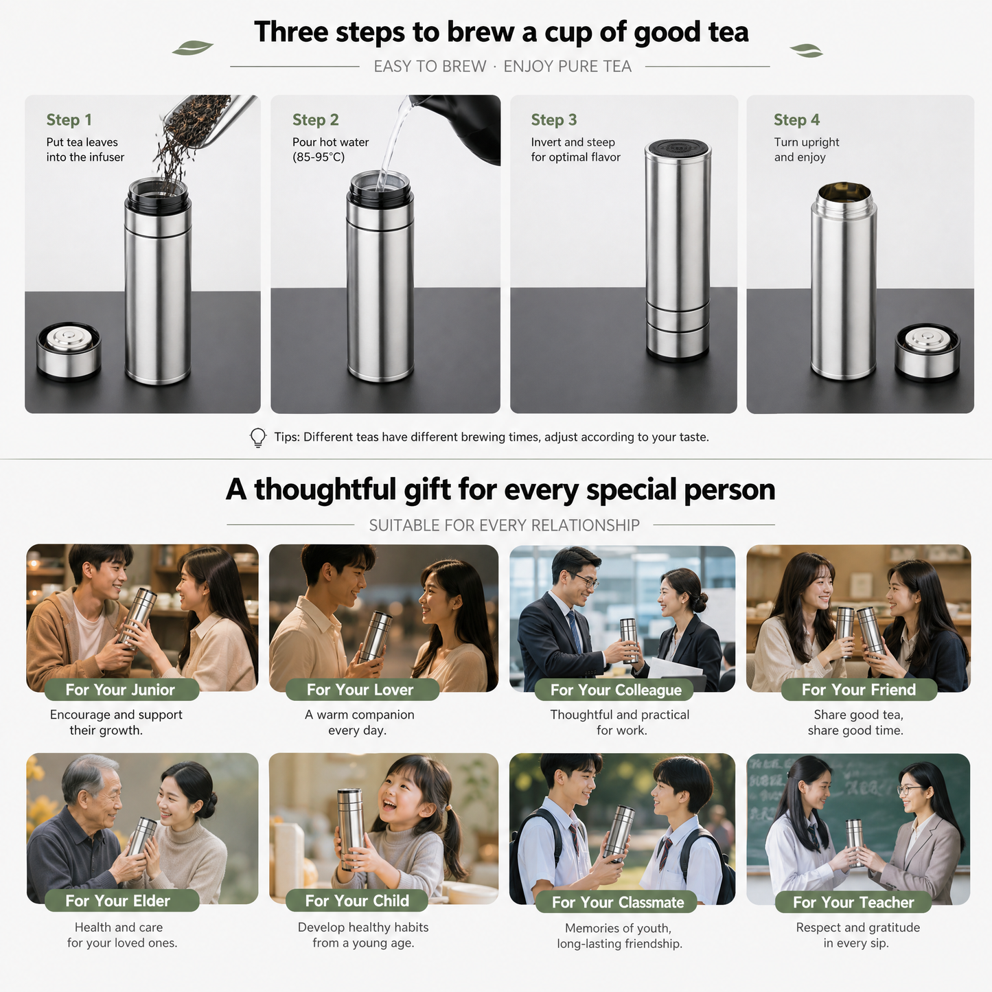 316 Stainless Steel Tea Thermos, 500ml