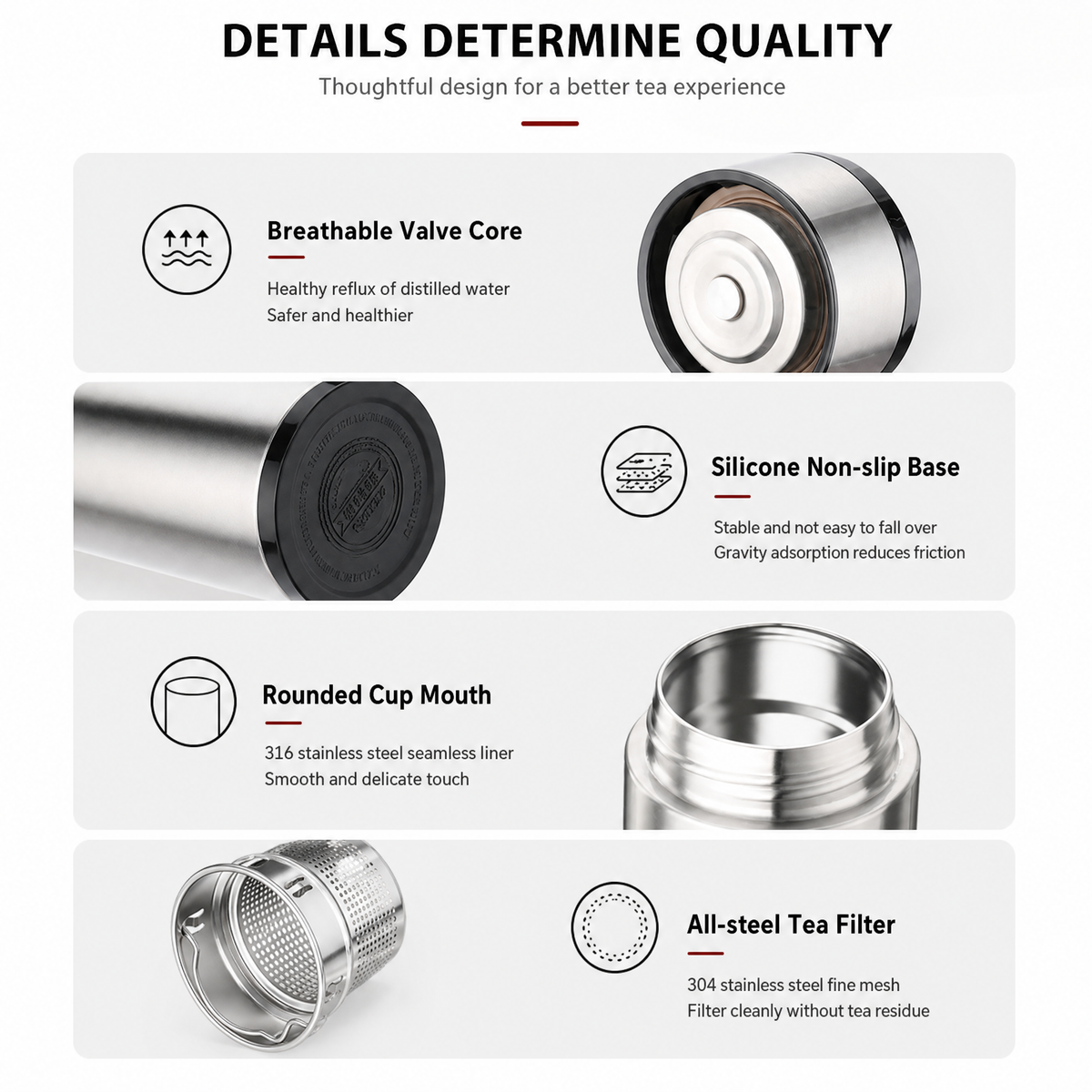 316 Stainless Steel Tea Thermos, 500ml