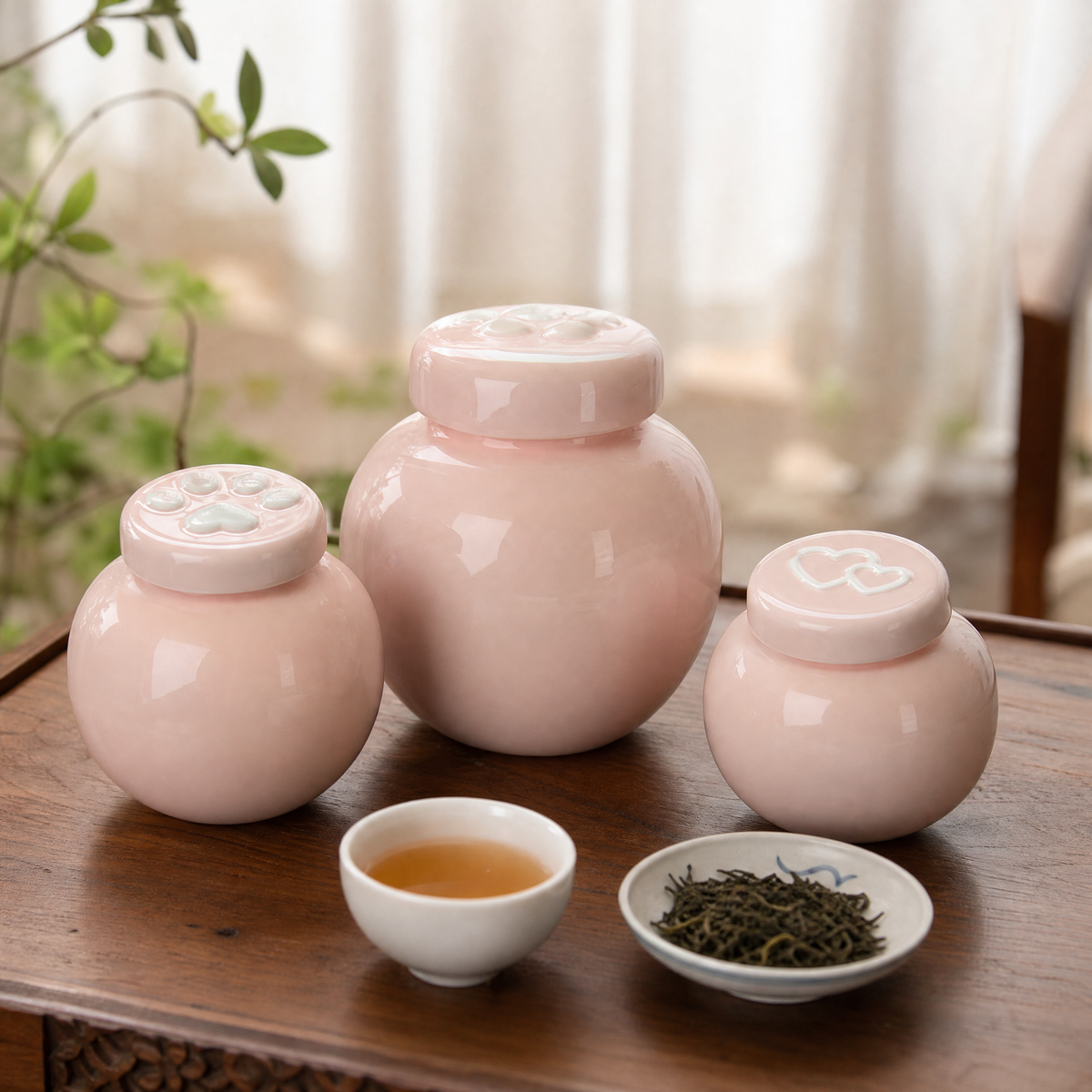 Pearlescent Porcelain Tea Caddy, 170ml