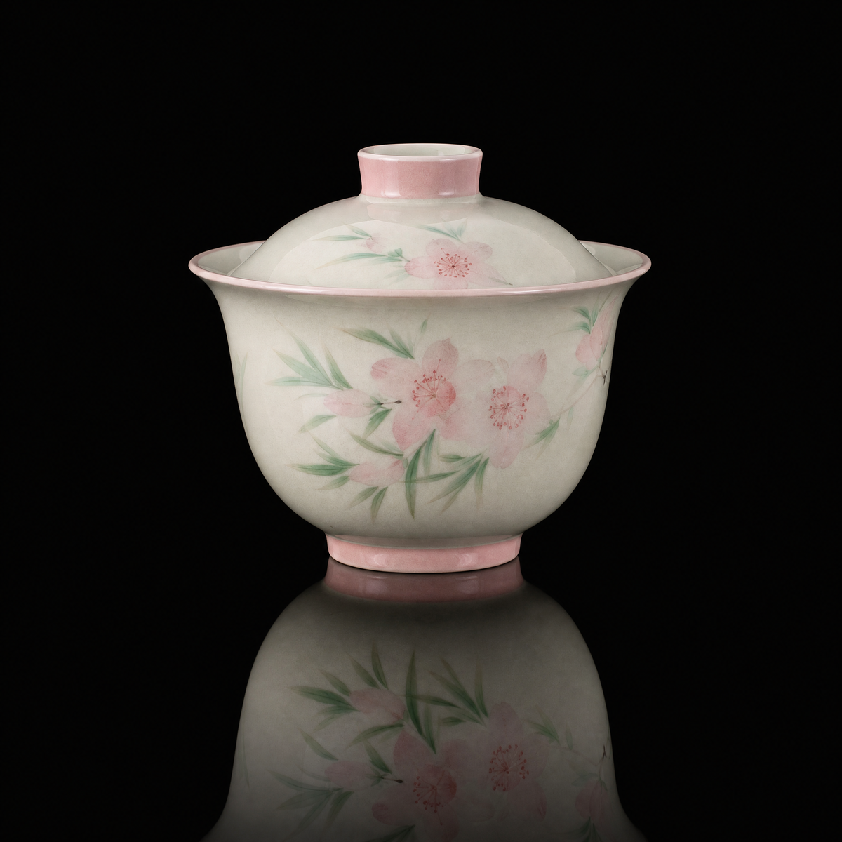 Hand-Painted Peach Blossom Gongfu Sets