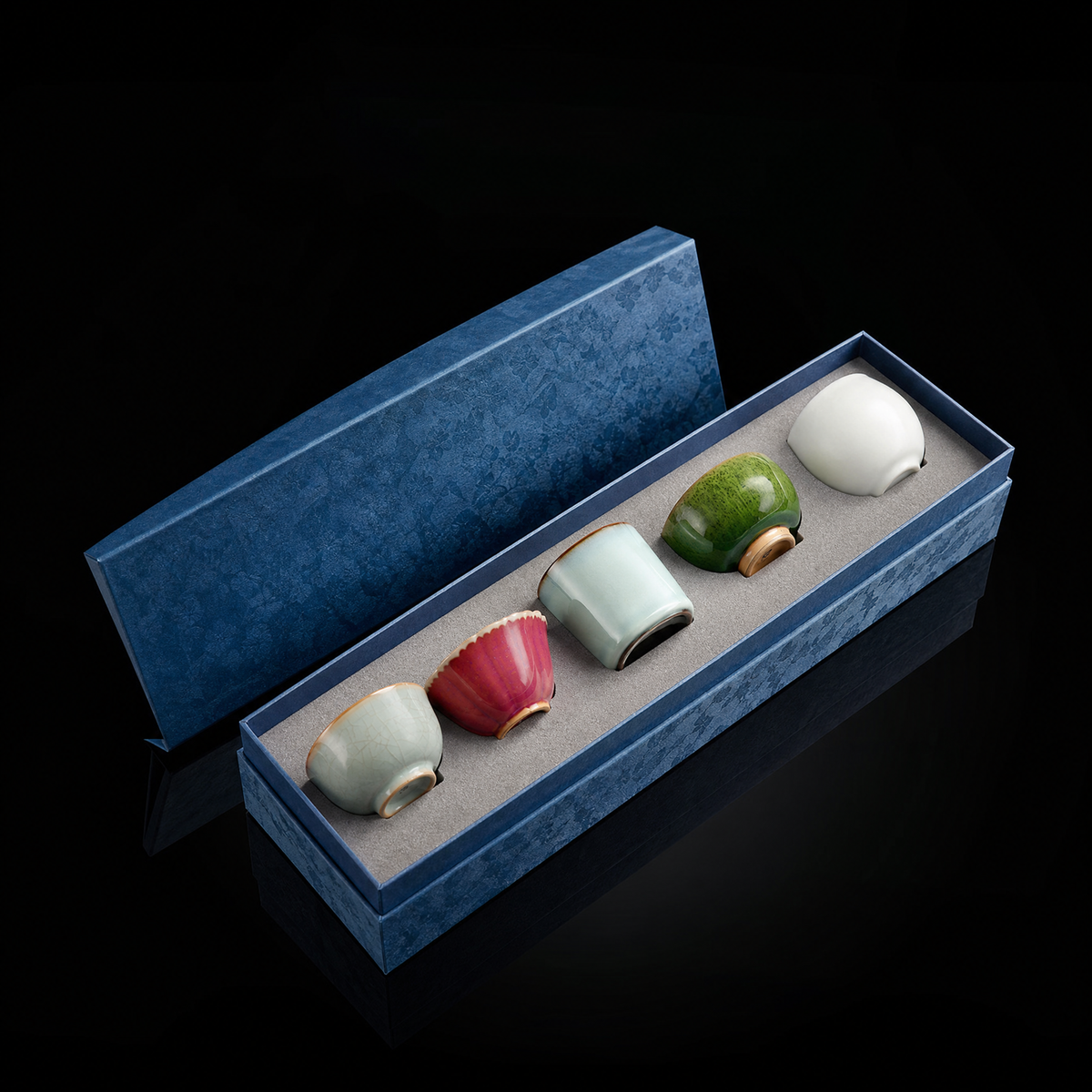 Five Famous Kilns Tea Cup Gift Set
