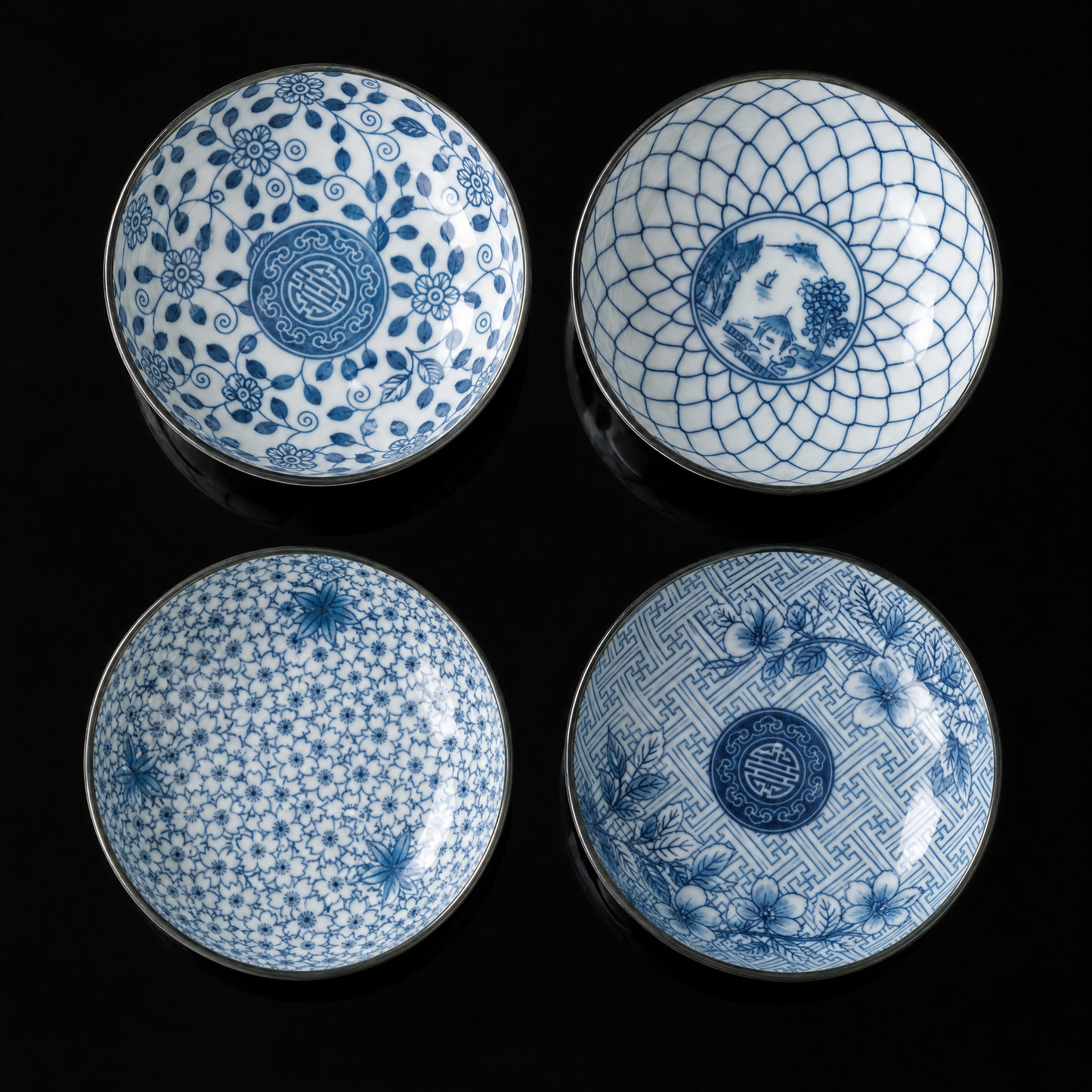 Blue & White Porcelain Serving Tray