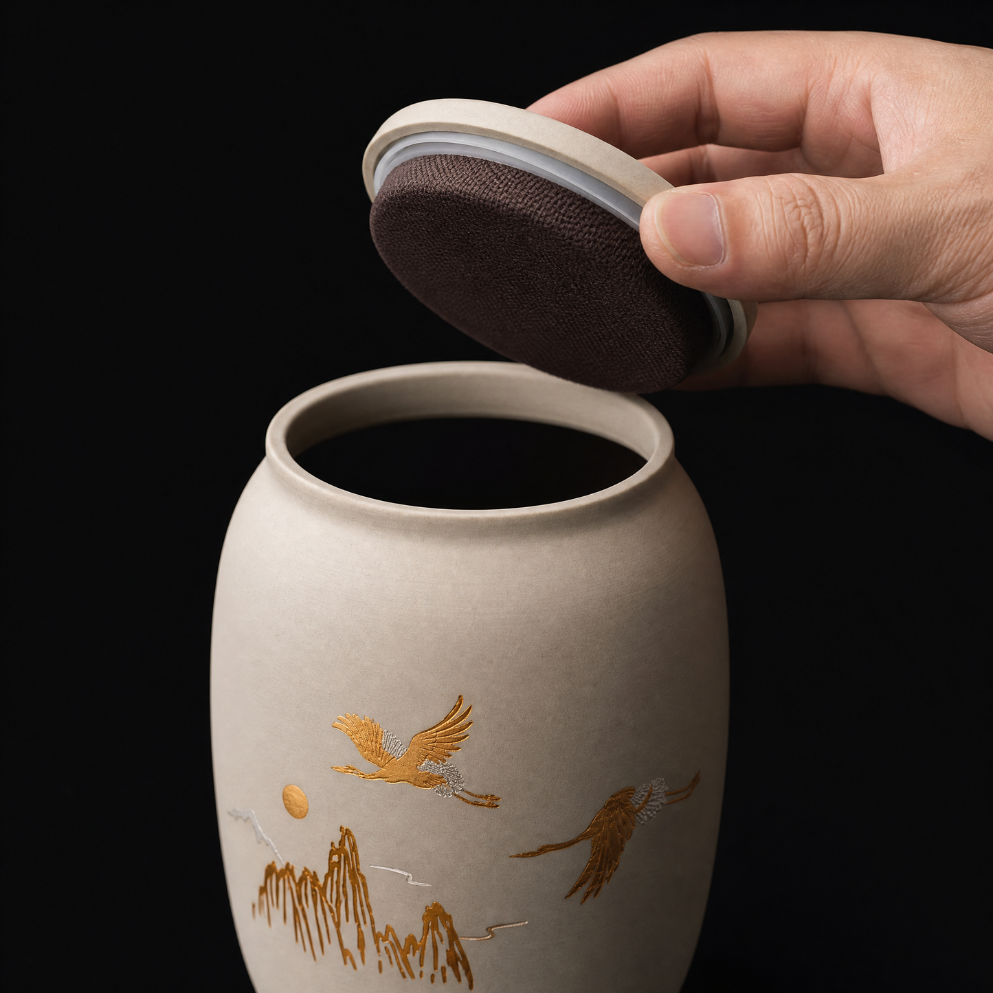 Stoneware & Purple Clay Tea Caddy, 690ml