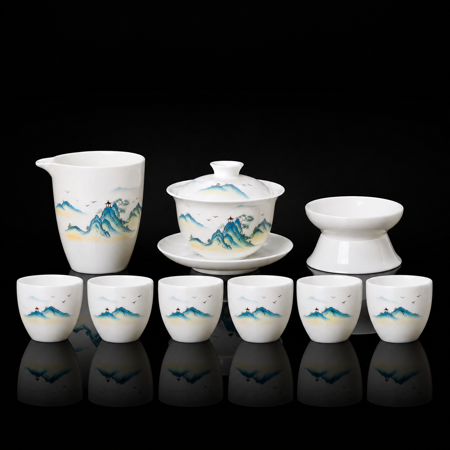 Blanc de Chine Travel Tea Set, 10 Pieces