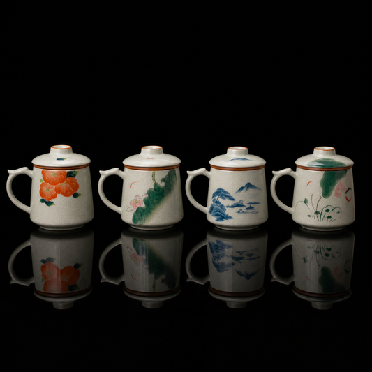 Ge Kiln Persimmon Ceramic Mug, 370ml
