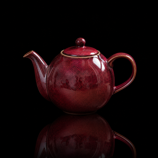 Retro Underglaze Ceramic Teapot