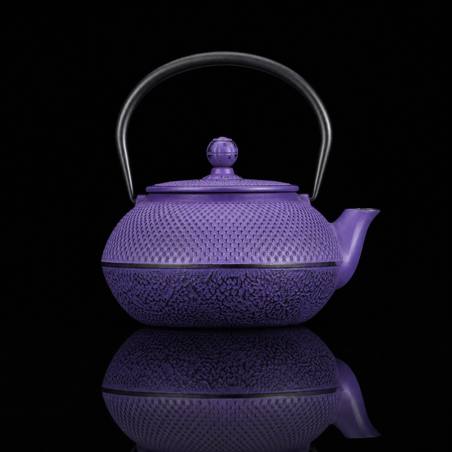 Solid Color Cast Iron Kettle, 0.9L