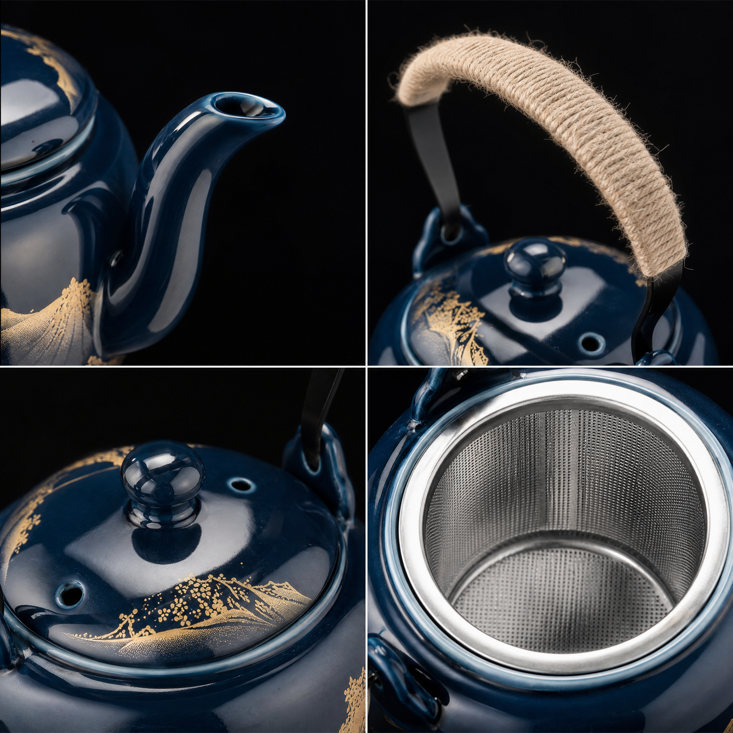 Japanese Tea Set with Kettle, 7-8 Pieces