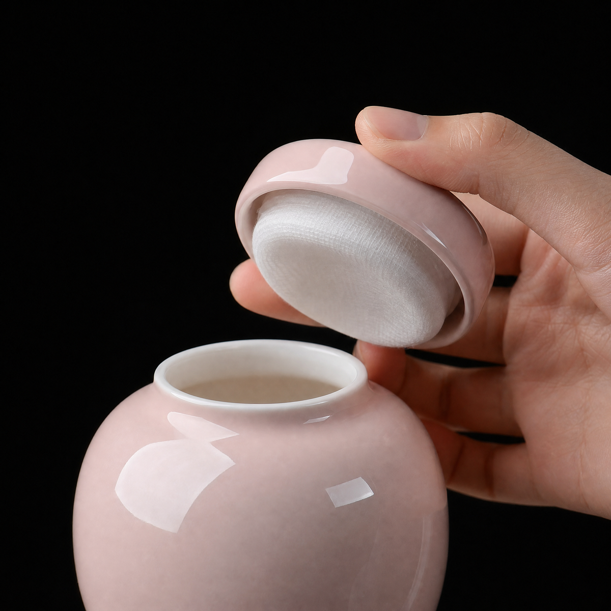 Pearlescent Porcelain Tea Caddy, 170ml