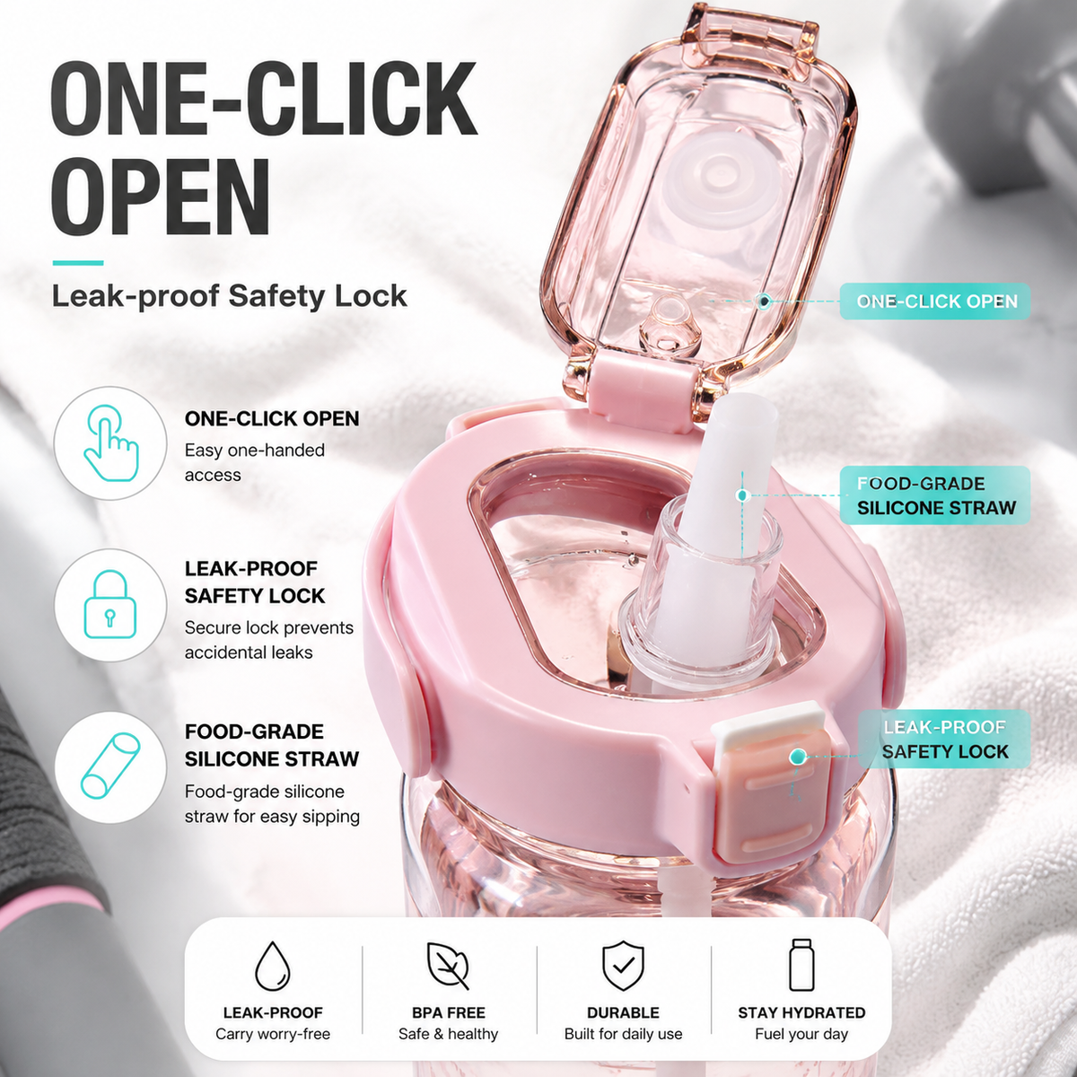 2L Portable Water Bottle