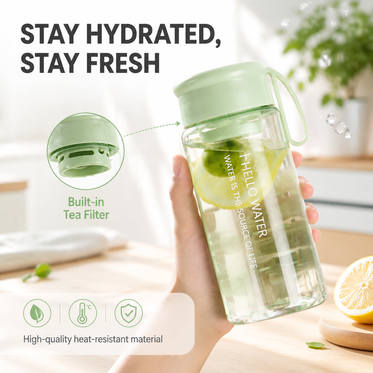 Oversized Heat-Resistant Tea Mug, 600–800ml