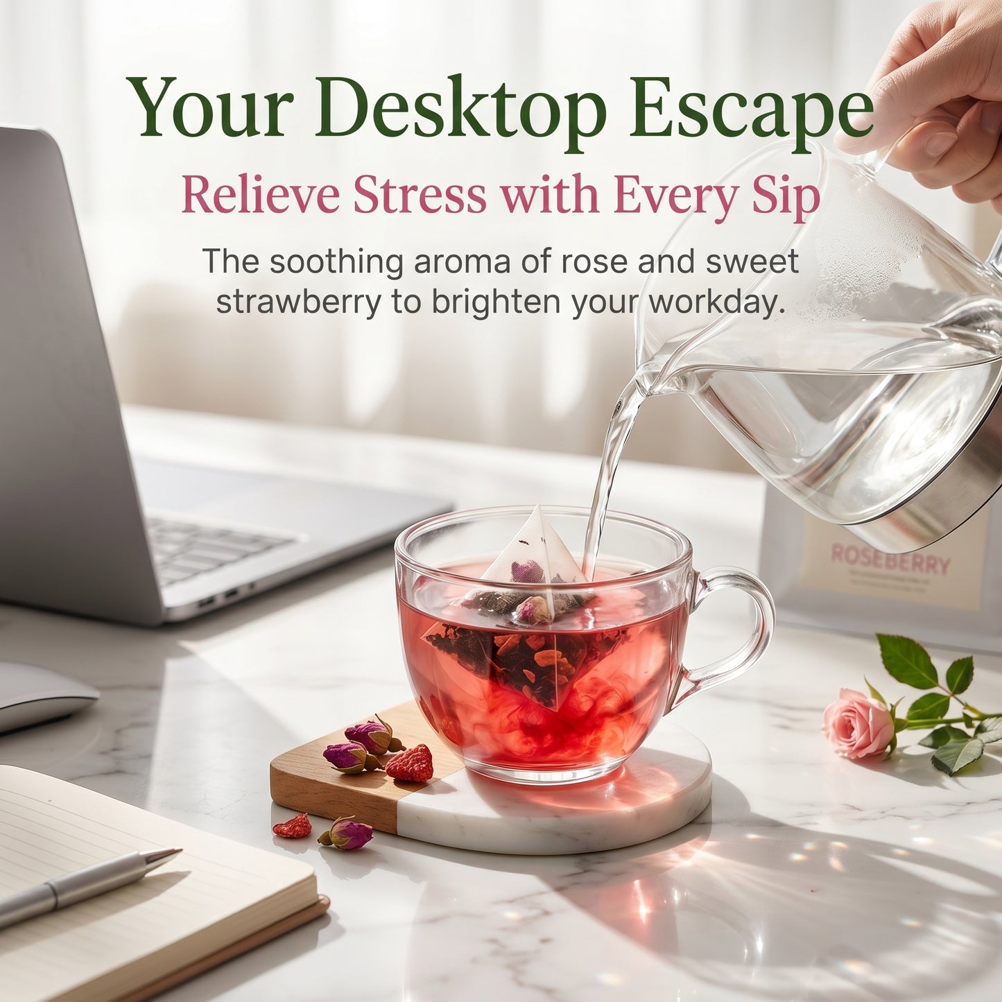 C&N TEA Roseberry — Rose, Strawberry & Vanilla Black Tea