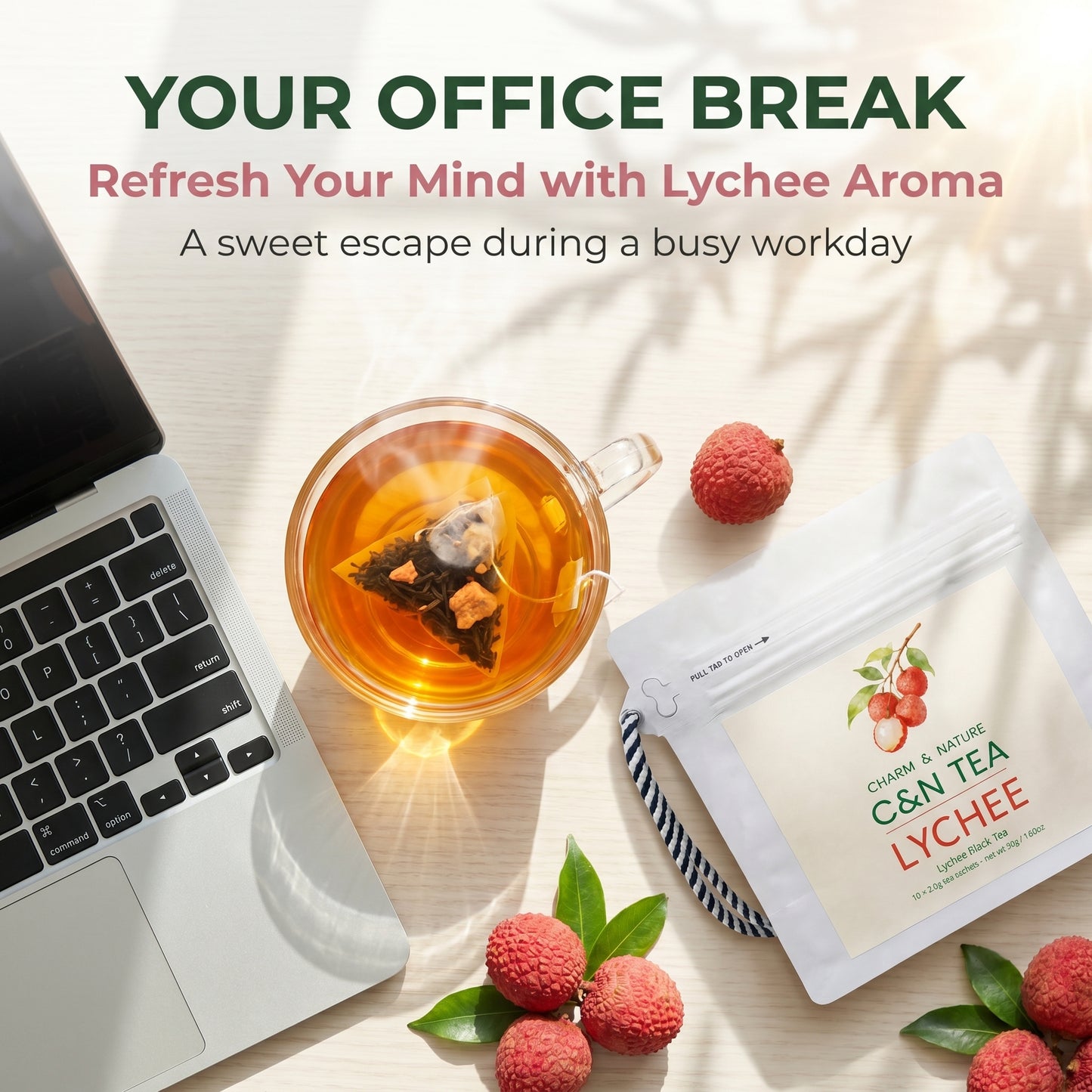 C&N TEA Lychee — Lychee Black Tea