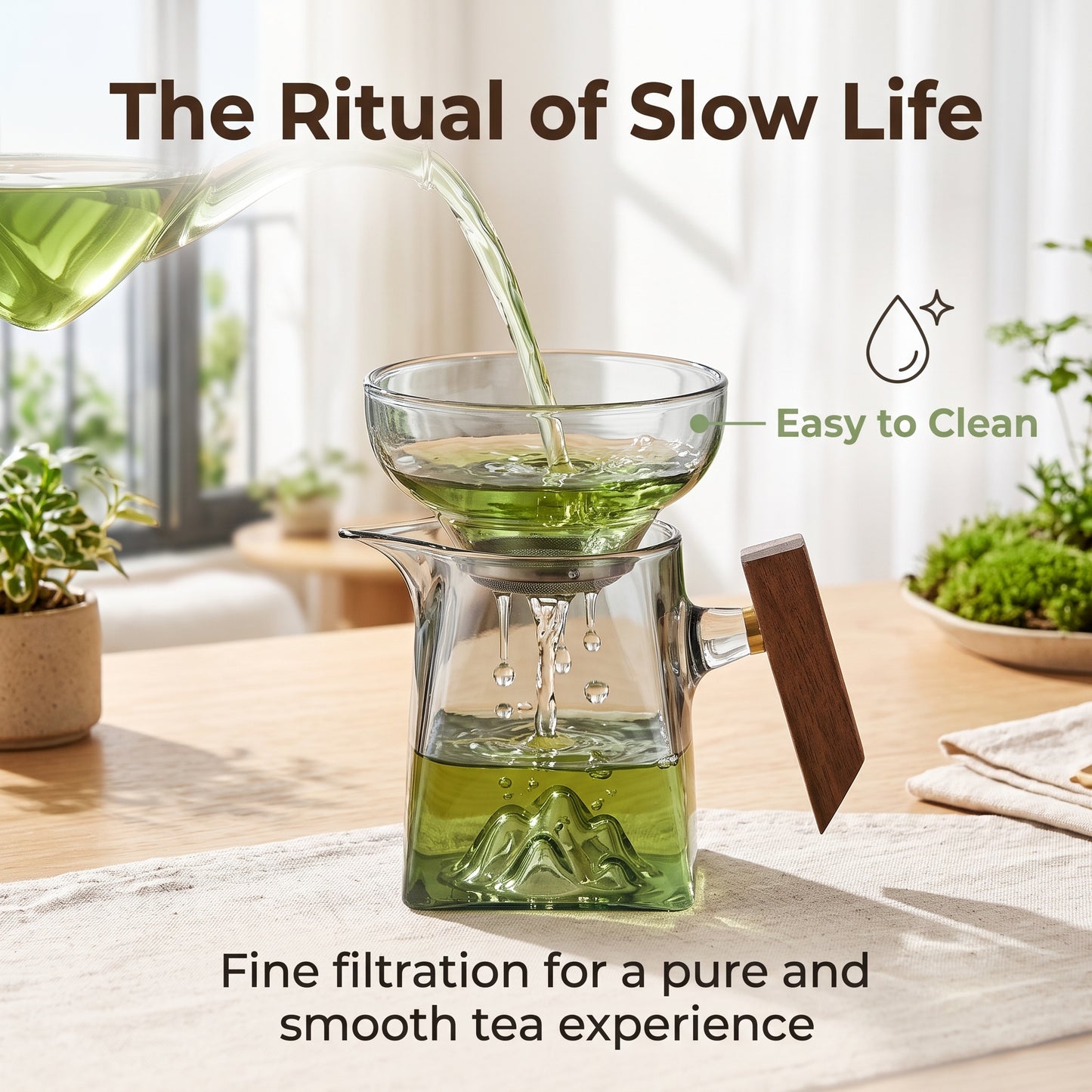 Glass Tea Pitcher with Strainer, 400ml