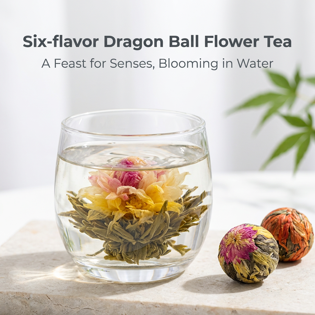 Six-Flower Tea Sampler Gift Box (18 Pieces)