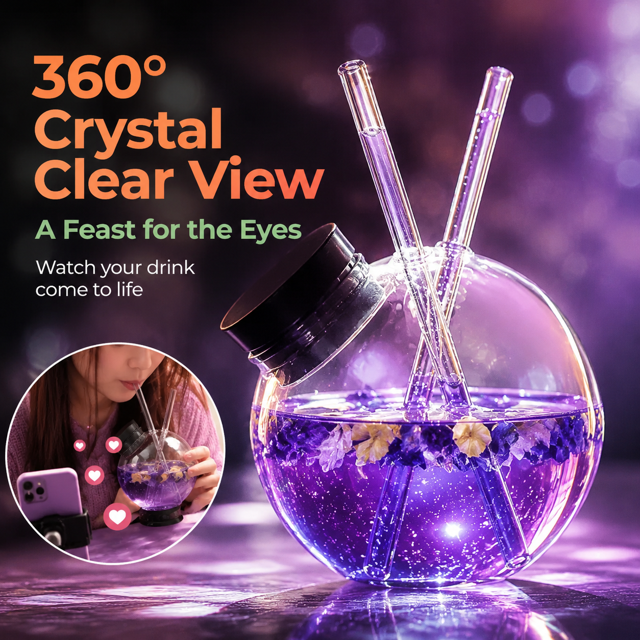 Borosilicate Cocktail Glasses, 285ml and 450ml