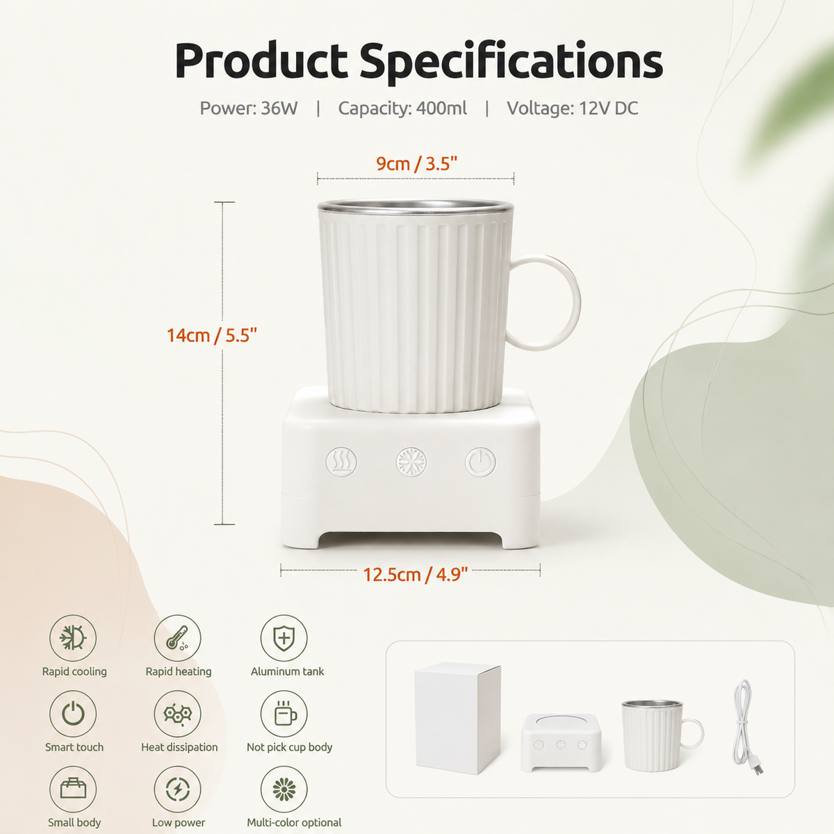 Electric Quick-Chill & Warming Cup, 400ml