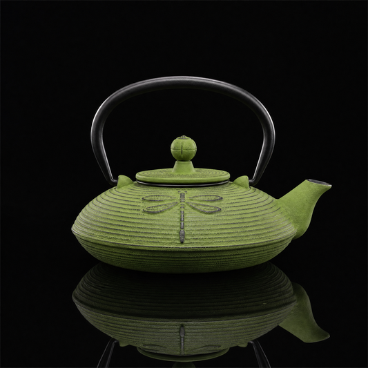 Handmade Dragonfly Cast Iron Kettle