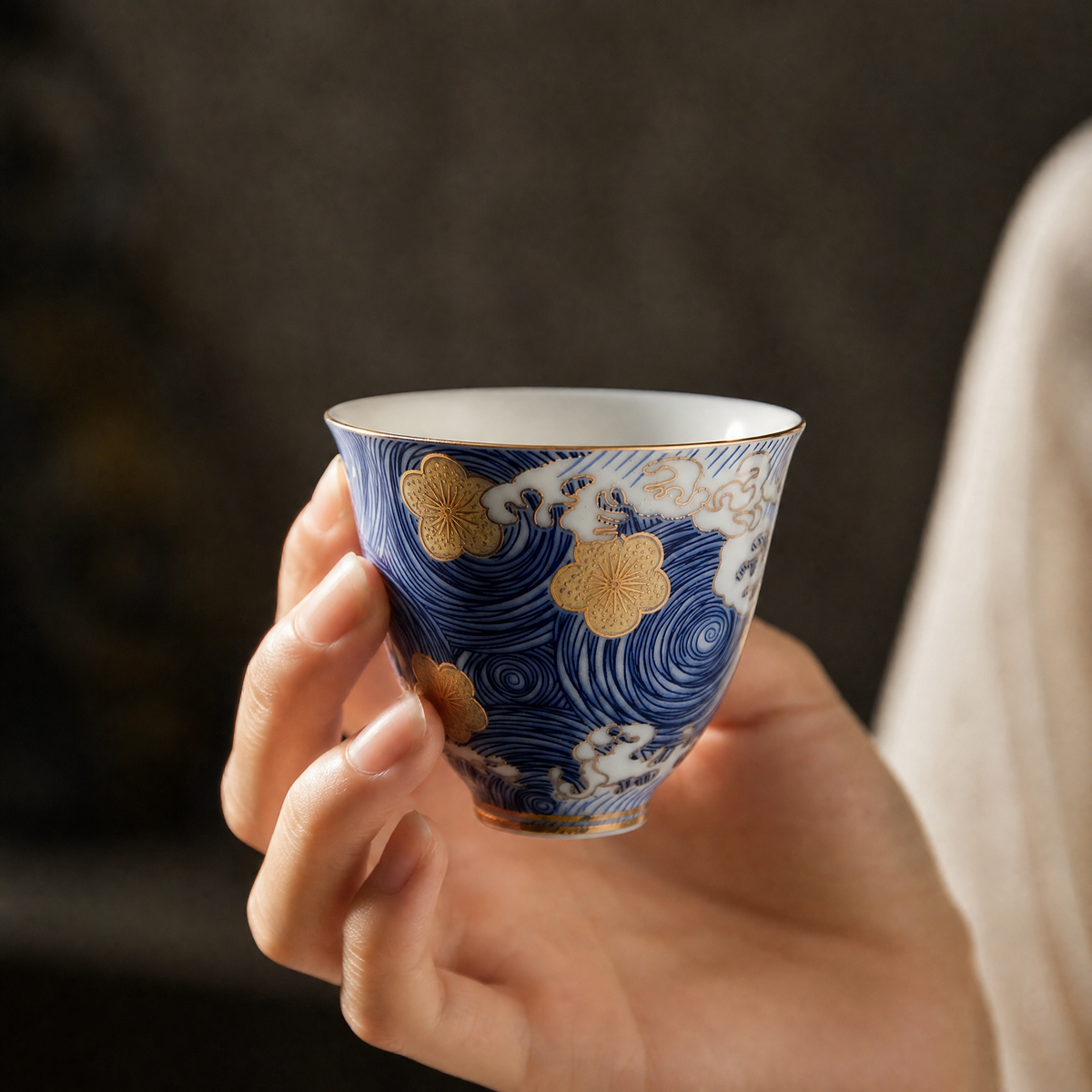 Japanese Blue & White Gongfu Tea Set