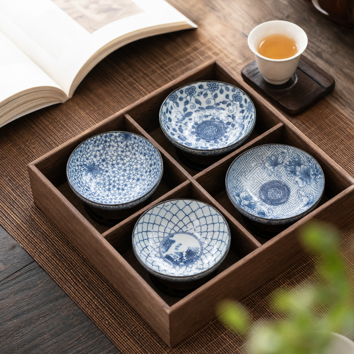 Blue & White Porcelain Serving Tray