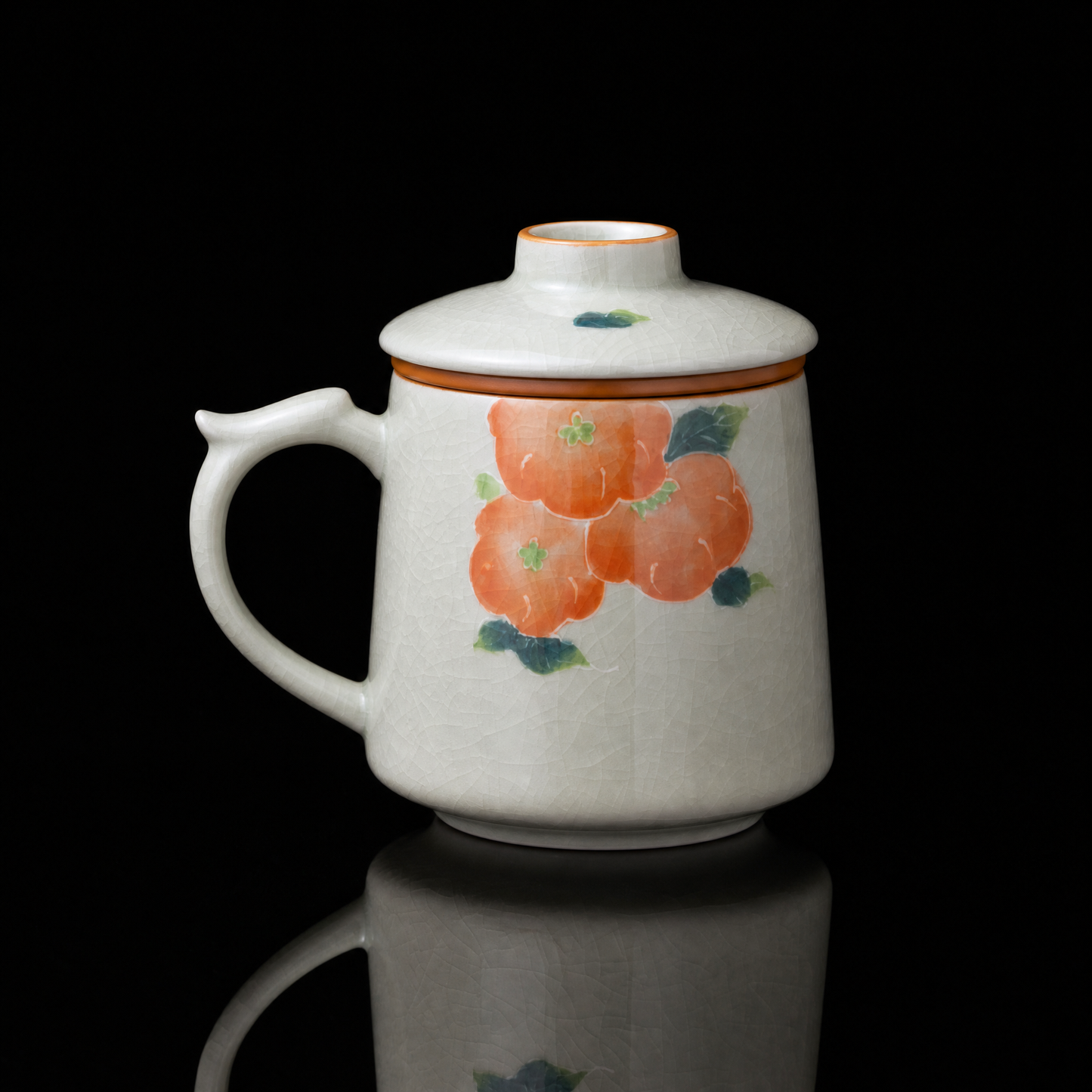 Ge Kiln Persimmon Ceramic Mug, 370ml