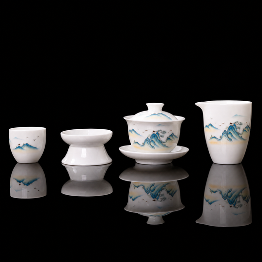 Blanc de Chine Travel Tea Set, 10 Pieces