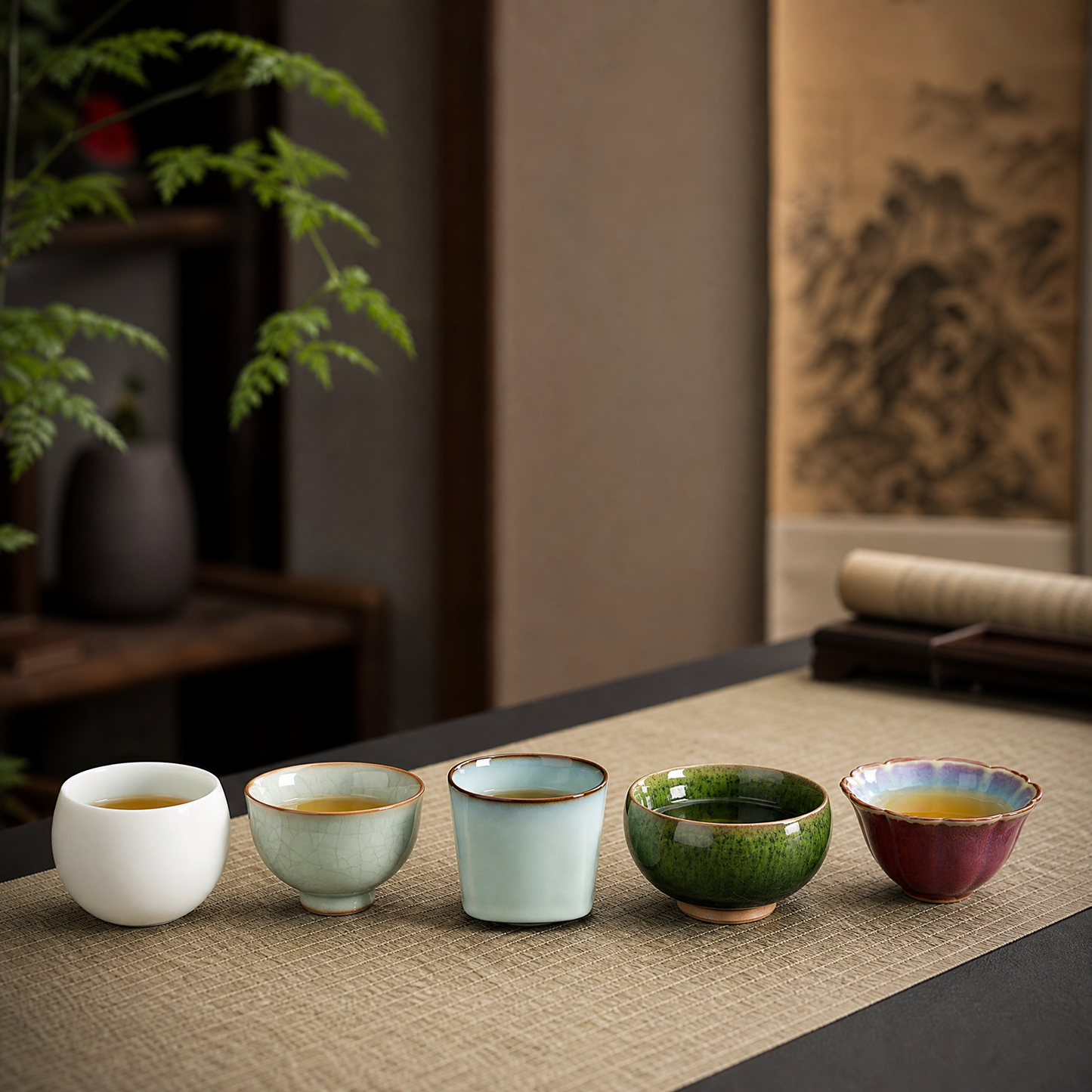 Five Famous Kilns Tea Cup Gift Set