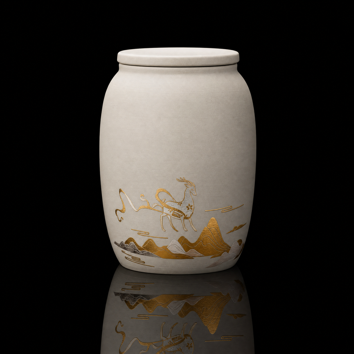 Stoneware & Purple Clay Tea Caddy, 690ml