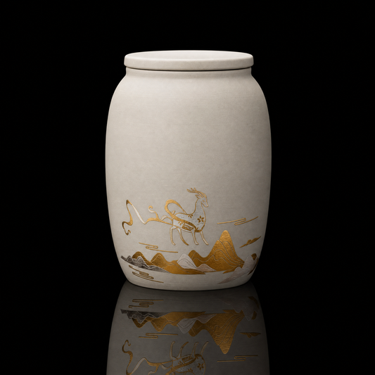 Stoneware & Purple Clay Tea Caddy, 690ml