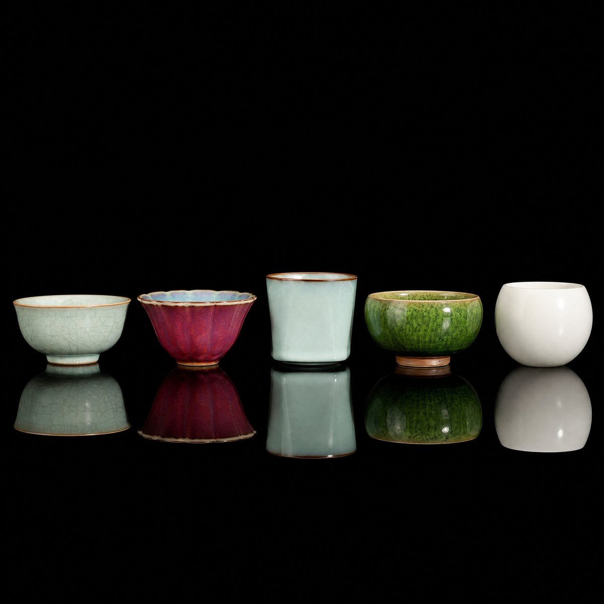 Five Famous Kilns Tea Cup Gift Set