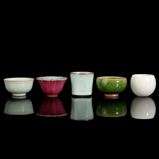 Five Famous Kilns Tea Cup Gift Set